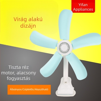 5-lapátos klipszes ventilátor, 500 mm, 220 V AC, nagy légáramlás, ideális kollégiumi és irodai használatra, akkumulátor nélkül, modell 620