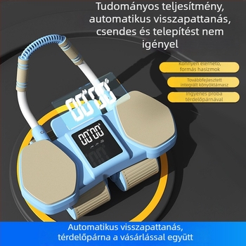 Négykerekű AI hasizom görgő automatikus visszapattanással, dupla könyöktámogatással, törzs- és hasizom edzéshez