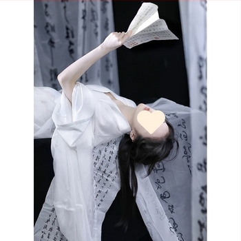 Hanfu egyenes szegélyű teljes készlet nőknek Wei Jin wuxia stílusban, széles ujjak, folyó ruqun szoknya fotózásokhoz