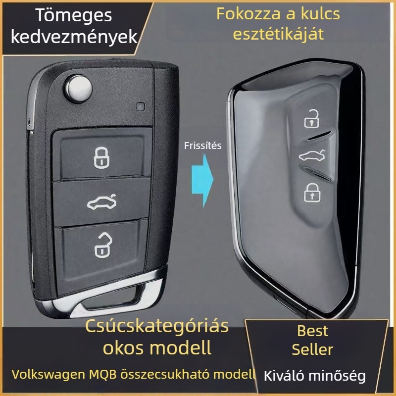 MQB összecso kolható kulcs ház – prémium intelligens kulcs frissítés VW Bora, Lamando, Tiguan L, Sagitar, Tayron és társai