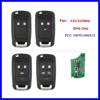 Chevrolet kulcstávirányító 2-5 gombbal, 315/433 MHz, kód OHT01060512