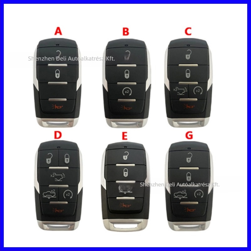 Dodge Ram 3-gombos intelligens kulcs 433 MHz-es, 4A chip, GQ4-76T