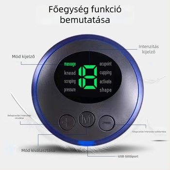 Intelligens hasizom-edző – fő egység edzésberendezéshez, töltés- és vezérlési funkcióval, hasizom tapaszok otthoni használatra
