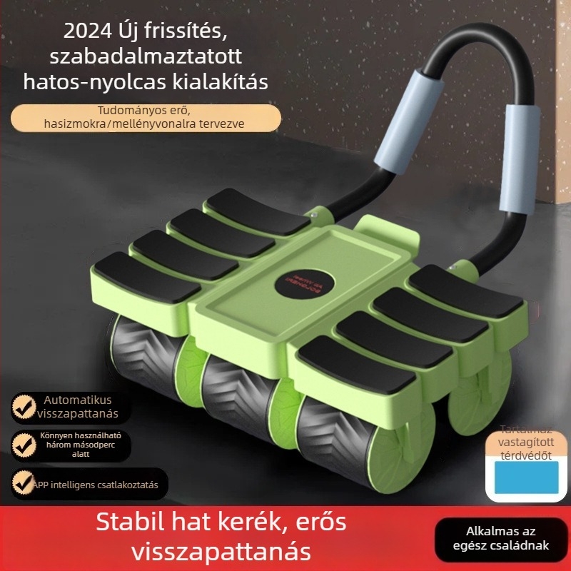 Changfeng 2025 Automatikus visszapattanó haskerék, hatkerekű hasi görgő otthoni edzéshez
