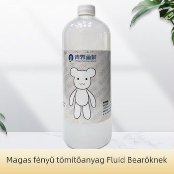 Kézzel készített akril festmény lezáró folyadékkal és fényes olajjal; merész medve motívumú műalkotás; hőálló és magas keménységű felület.