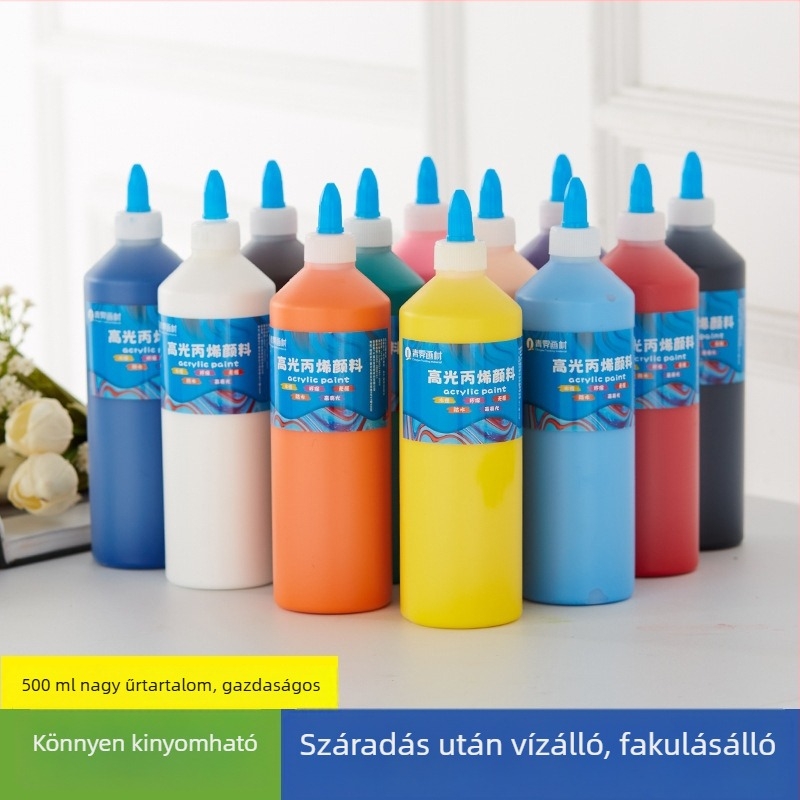 Személyre szabott akril- és gouache festékek, 500 ml, graffitihoz gipsz babákon