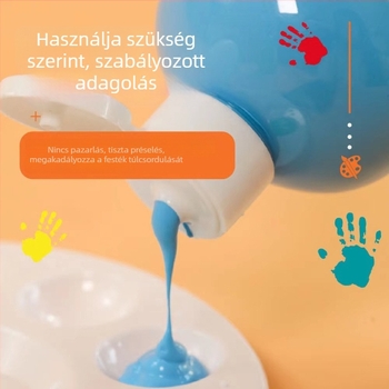 Gyerekeknek szánt gouache festék, 24 szín, 500 ml, mosható, biztonságos óvodában