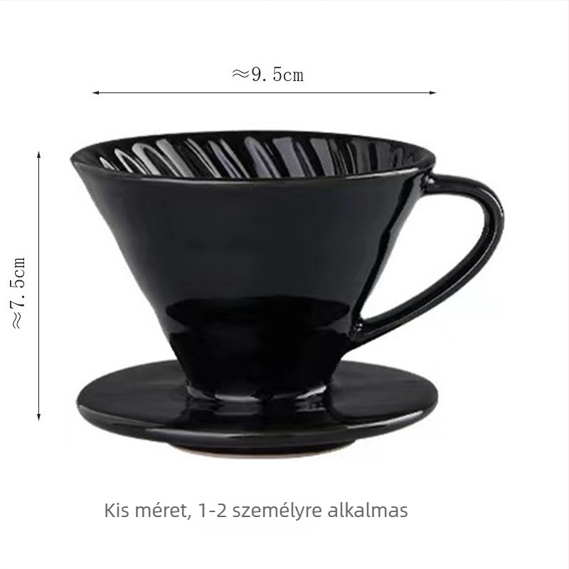 Északi kerámia pour-over kávéskészlet V60-hoz, nagy konuszos szűrővel, osztozkodó kannával és csészékkel, minimalist stílus