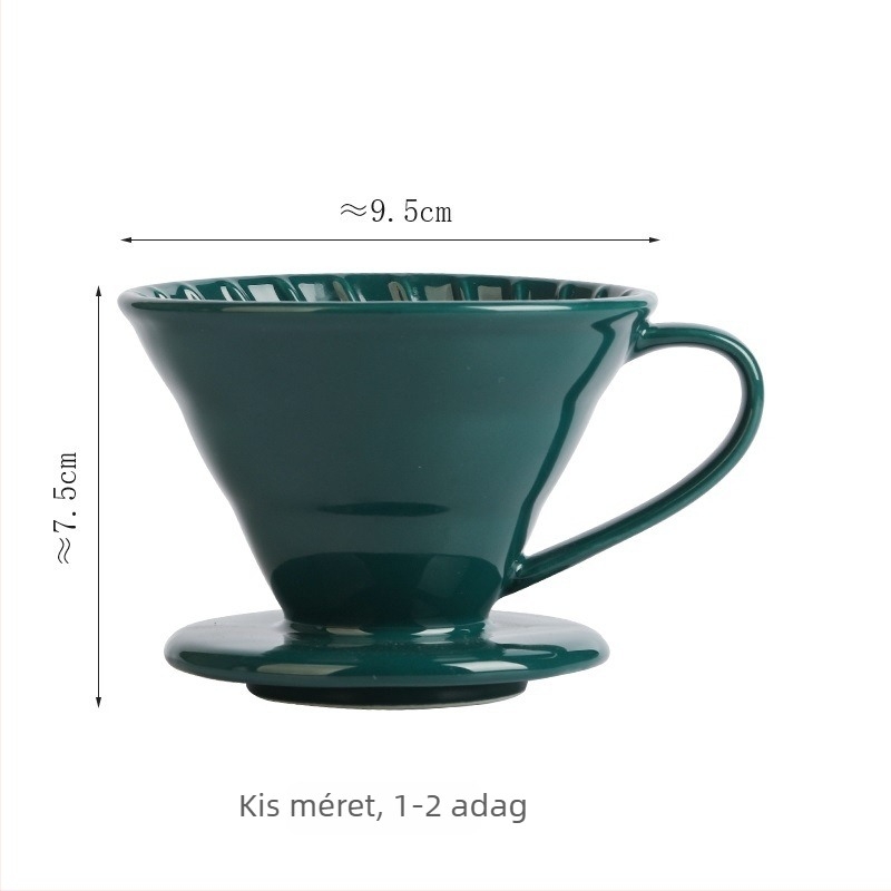 Északi kerámia pour-over kávéskészlet V60-hoz, nagy konuszos szűrővel, osztozkodó kannával és csészékkel, minimalist stílus