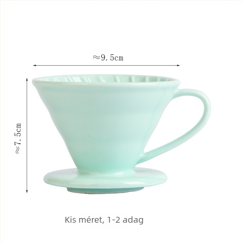 Északi kerámia pour-over kávéskészlet V60-hoz, nagy konuszos szűrővel, osztozkodó kannával és csészékkel, minimalist stílus