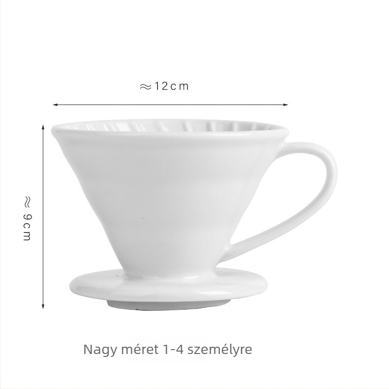 Északi kerámia pour-over kávéskészlet V60-hoz, nagy konuszos szűrővel, osztozkodó kannával és csészékkel, minimalist stílus