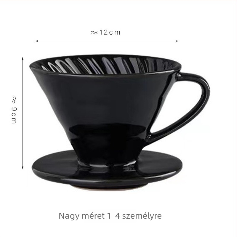 Északi kerámia pour-over kávéskészlet V60-hoz, nagy konuszos szűrővel, osztozkodó kannával és csészékkel, minimalist stílus