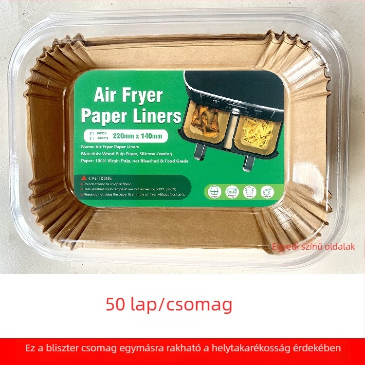 Ninja Foodi téglalap alakú air fryer papír, dupla oldalú szilikon bevonattal