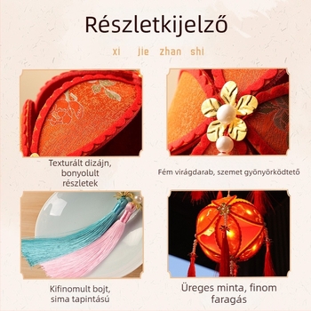 A ló évének hímzett lámpás készlet a Sárkányhajó Fesztiválhoz – hordozható világító DIY lámpás gyerekeknek