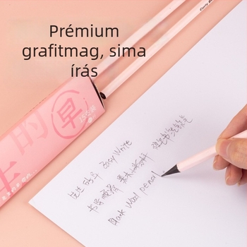 Curly Bunny rózsaszín ceruza az első osztályosok számára, hatszögletű test HB, törésálló, 2B ceruza