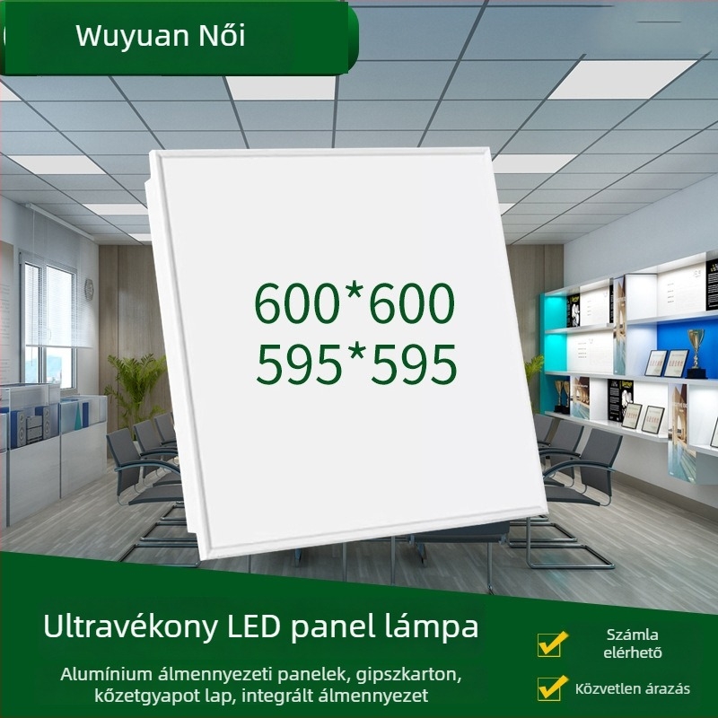LED panel lámpa 600x600, beépített mennyezeti világítás