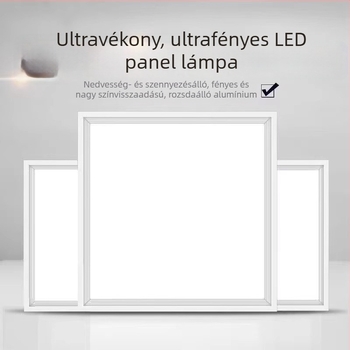LED síkpanel 600x600, beépített mennyezetes irodai világítás, alumínium panel