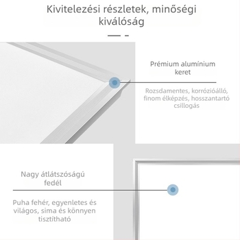 LED síkpanel 600x600, beépített mennyezetes irodai világítás, alumínium panel