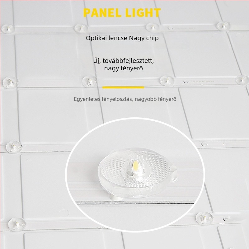 LED síkpanel 600x600, beépített mennyezetes irodai világítás, alumínium panel