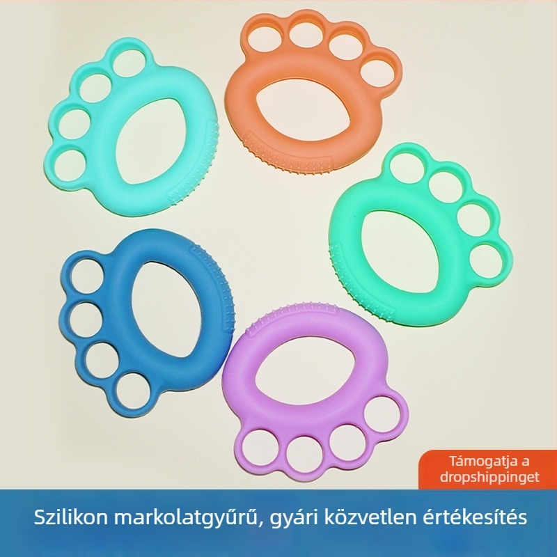 Szilikon ötujjas fogásgyakorló gyűrű – ujjak edzéséhez