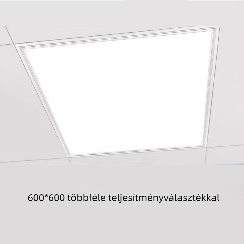 LED síkkpanel világítás 600x600, beépített mennyezet 60x60, gipsz-ásványgyapot