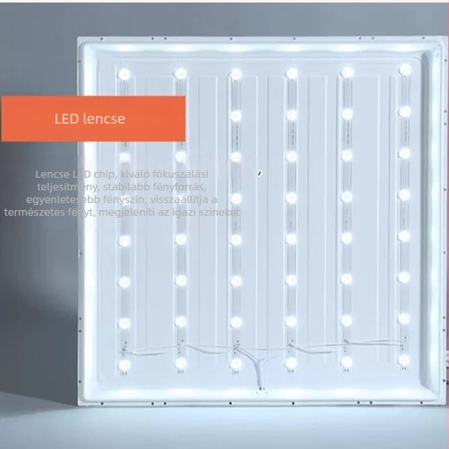 Integrált mennyezeti LED-panel 600×600 és 600×1200, magas kerettel, alumínium profil