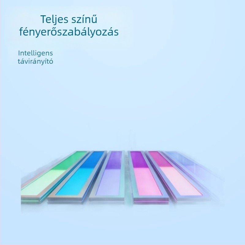 Egyedi LED panel lámpa 595x595, állítható RGB-CCT, irodai mennyezethez, nagy fényerő