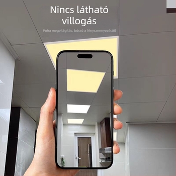 Okos panelvilágítás mobilalkalmazással, intelligens dimmelés, beépített mennyezet, teljes spektrumú szemvédelem, háromszínű fényerő-szabályzás