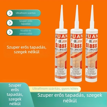 Gyorsan száradó savas szilikon üvegragasztó – átlátszó integrált mennyezet tömítő, gyorsan száradó javító paszta