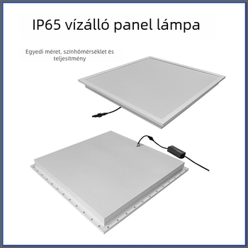 LED vízálló panelvilágítás IP65/IP54, por- és nedvességálló, sík panel 600x600, mennyezeti beépítésű közvetlen fény