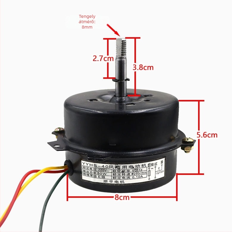 YYHS-40 Csendes motor fürdőszobai szellőző ventilátorhoz fűtőelemmel, 220V 50W, integrált mennyezeti kivezető ventilátor, csapágyhüvely