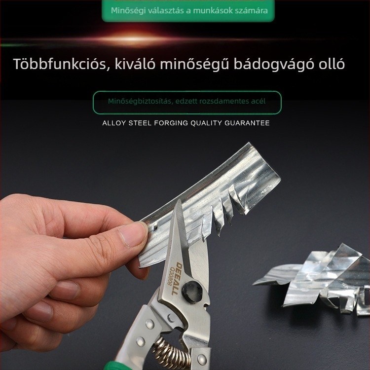 Di O Többcélú villanyszerelő olló kábelekhez, fémlemezekhez, tartóelemekhez és kábelcsatornákhoz — integrált mennyezeteszköz, ipari felhasználás