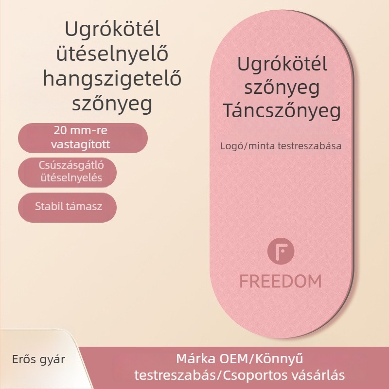 TPE gyermekeknek szóló hangszigetelt ugrókötél matrac, vastag, csúszásmentes ovális jóga matrac otthoni edzéshez