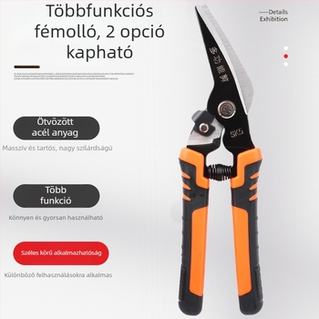 Ipari lemezolló – nehéz teherbírású, többfunkciós kézi olló acél- és alumínium lemezekhez.