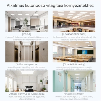 60x60 LED-panel beépített mennyezethez, síkpaneles világítás otthonra és irodába, dimmelhető, 220V, CRI 80-90, 4800-5000 lm
