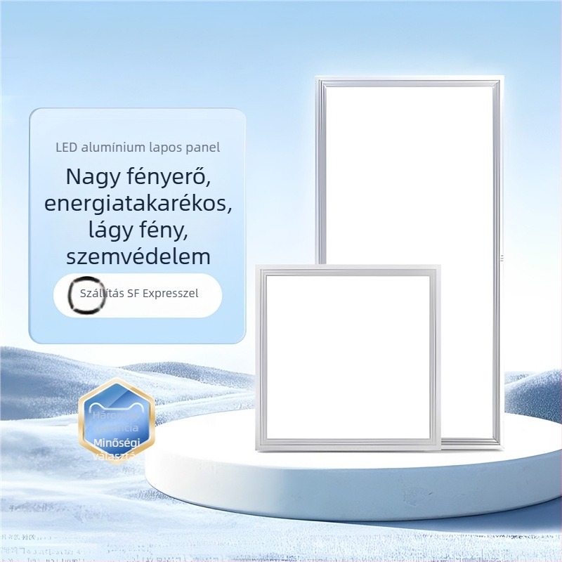 60x60 LED-panel beépített mennyezethez, síkpaneles világítás otthonra és irodába, dimmelhető, 220V, CRI 80-90, 4800-5000 lm