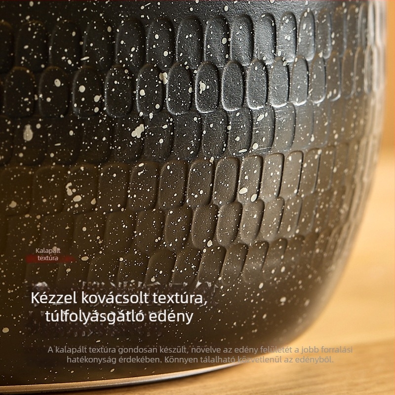 Nem tapadó bébi tejfőző fazék levesekhez, kis méret Maifan kővel és üvegfedővel