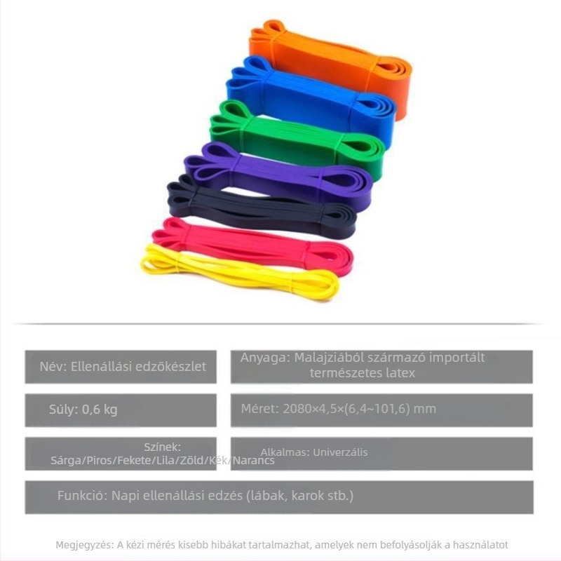 Latex ellenállásöv, 2080 mm, edzéshez és jóga, erőnléti edzéshez