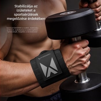 Férfiaknak szóló edzéscsukló, kompressziós csuklóöv, sporttámogatás a csuklónak, súlyemelés és deadlift