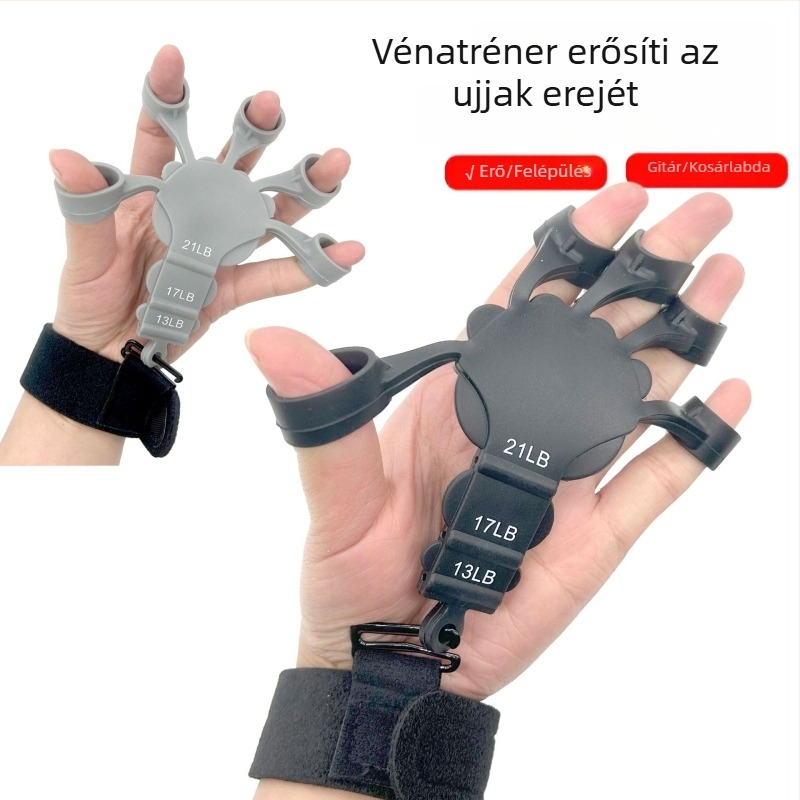 Szilikon ujj-edző, eszköz a fogáerő fejlesztéséhez, csuklófeszítő, vénás rehabilitációs tréner
