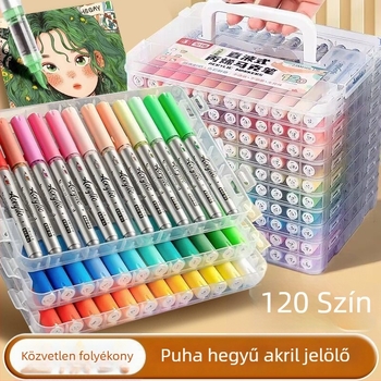 Direkt folyékony, puha végű akril filctoll készlet, átlátszatlan vízálló akvarell filctollak, rétegző színek DIY grafitihoz