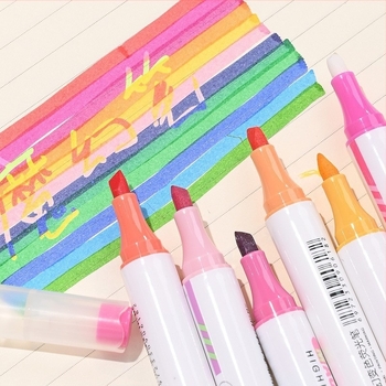 Mágikus színváltó toll, dupla végű fluoreszkáló marker, sokszínű rajzokhoz, DIY diákoknak