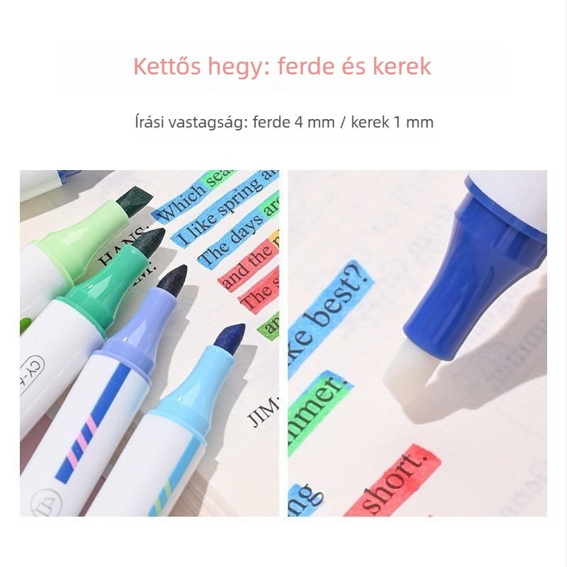 Mágikus színváltó toll, dupla végű fluoreszkáló marker, sokszínű rajzokhoz, DIY diákoknak