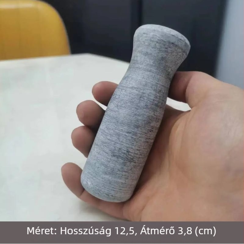 Természetes kő fokhagyma mozsár és zúzó, hámozóval