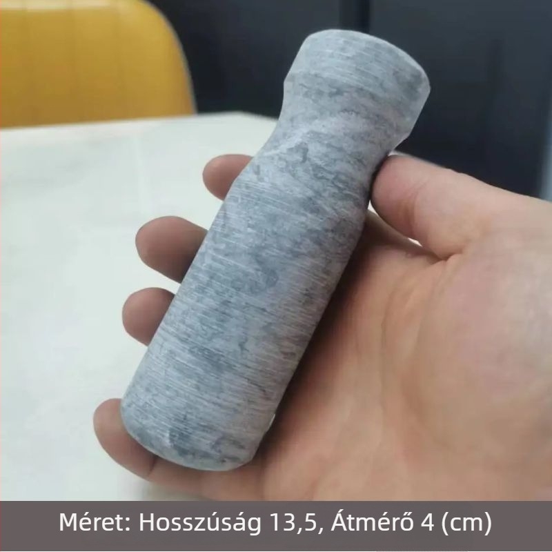 Természetes kő fokhagyma mozsár és zúzó, hámozóval