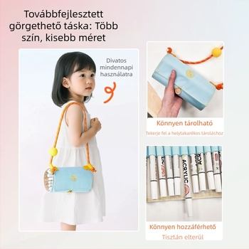 XH 48 színű folyékony akril filctollak – kettős végű készlet gyerekeknek és diákoknak