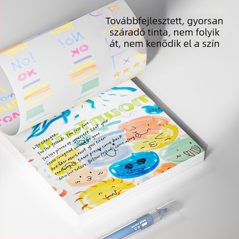 Gyorsan száradó, kétvégű színes marker jegyzetekhez és akvarellhez