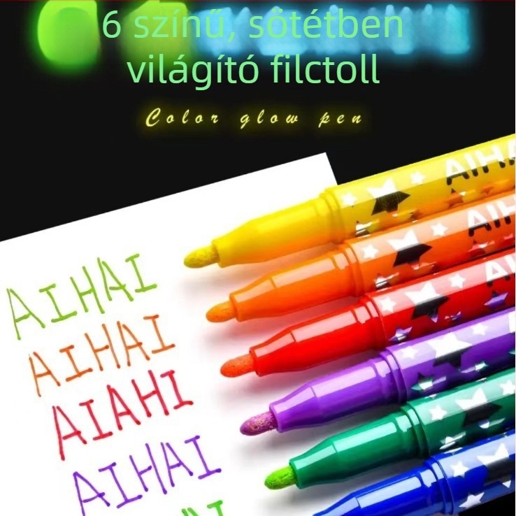 Éjjel világító graffiti markerek, vízbázisú, fluoreszkáló