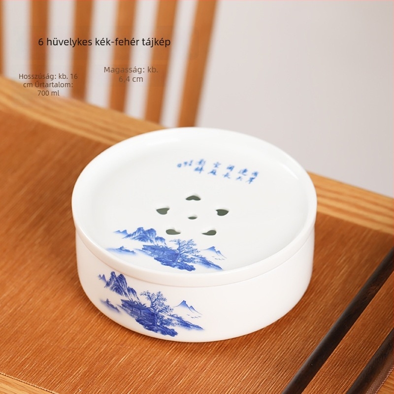 Gongfu utazó teáskészlet kerámiatálcával, fehér porcelán, hordozható otthonra, autóba és kültéri használatra
