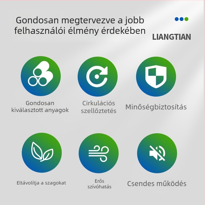 Fali kiáramló ventilátor fürdőszobába és konyhába, kör alakú, háztartási használatra, csendes és energiatakarékos